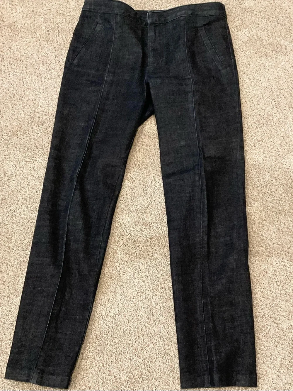 Tory Burch Women's Straight Leg Blue Jeans